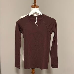Lululemon Swiftly Tech Long-Sleeve Shirt Waist Length- Brown